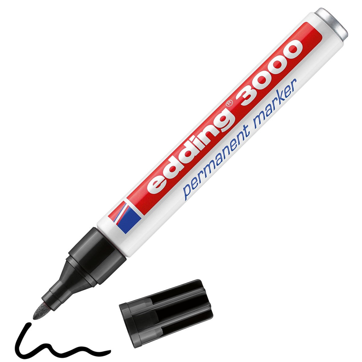 edding 3000 Permanentmarker Schwarz – Rundspitze 1,5–3 mm