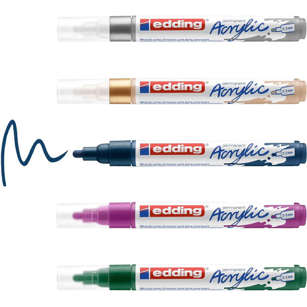 edding 5100 Acrylmarker 5er-Set festlich, 2–3 mm
