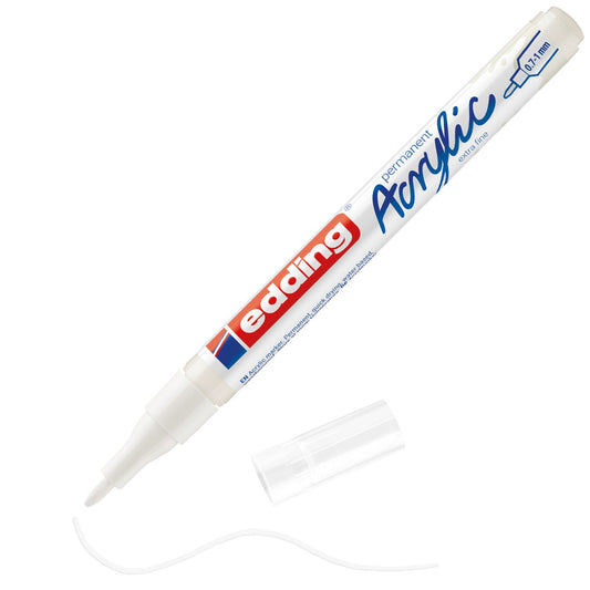 edding 5500 Acrylmarker extrafein – verkehrweiß matt