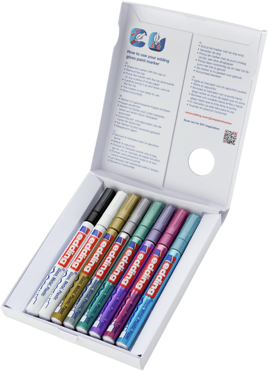 edding 751 Lackmarker metallic 8er-Set – Glanzlack
