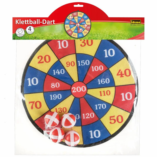 Idena Klettball Dart Set - Spaß für die ganze Familie mit 4 Klettbällen Ø35cm