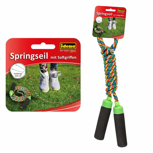 Idena Springseil mit Softgriffen 210cm - Fitness & Sport