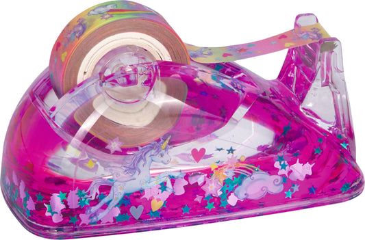 Klebebandabroller Einhorn-Paradies mit Glitzer & Pailletten