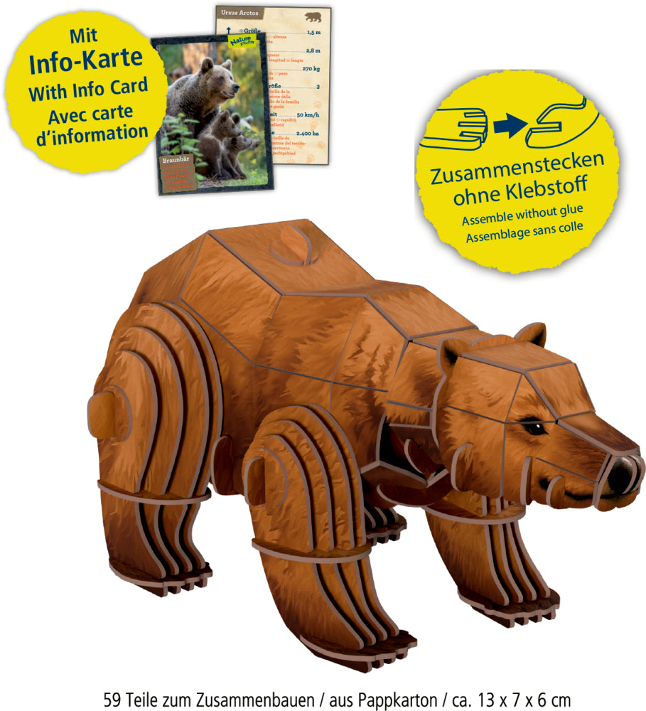 Spiegelburg Nature Zoom 3D Mini-Bausatz Bär 59 Teile