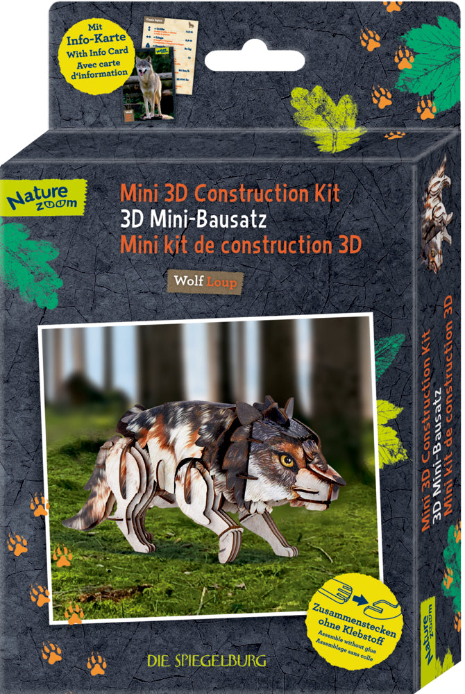 Spiegelburg Nature Zoom 3D Mini-Bausatz Wolf 58 Teile