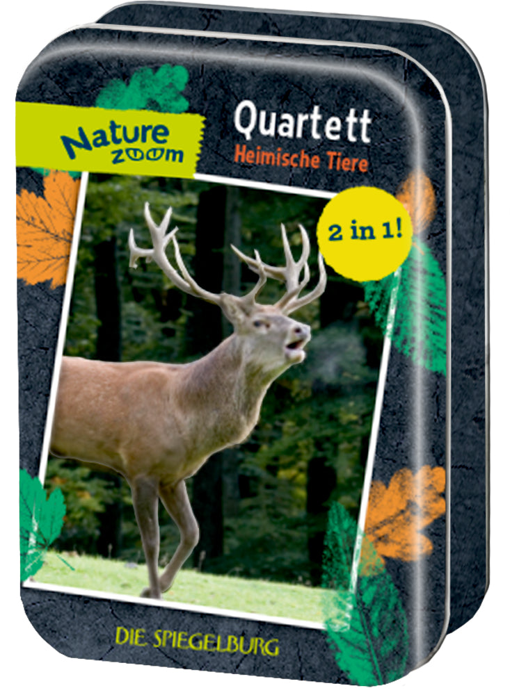 Spiegelburg Nature Zoom Quartett Heimische Tiere 32 Karten