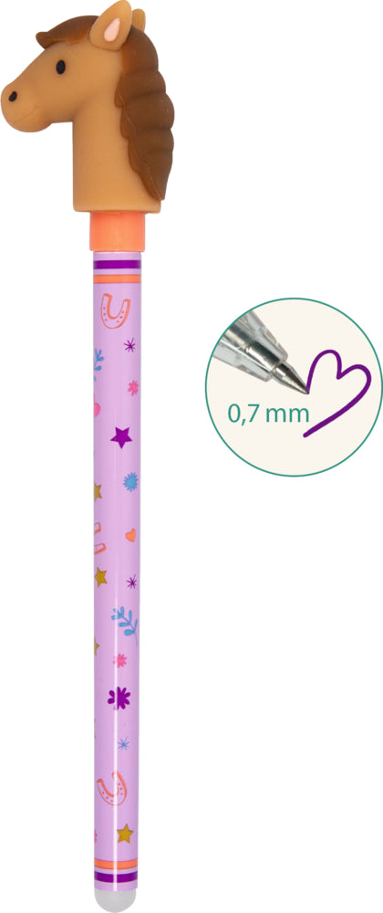 Spiegelburg Pferdefreunde Radierbarer Gelstift 0,7 mm lila