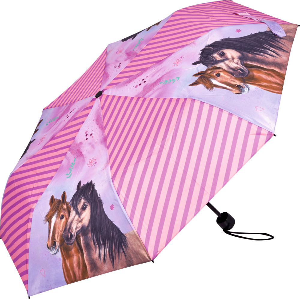 Taschenschirm Pferdefreunde – Ø 98 cm, kompakt & leicht