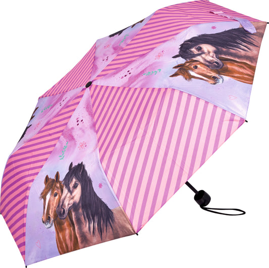 Taschenschirm Pferdefreunde – Ø 98 cm, kompakt & leicht
