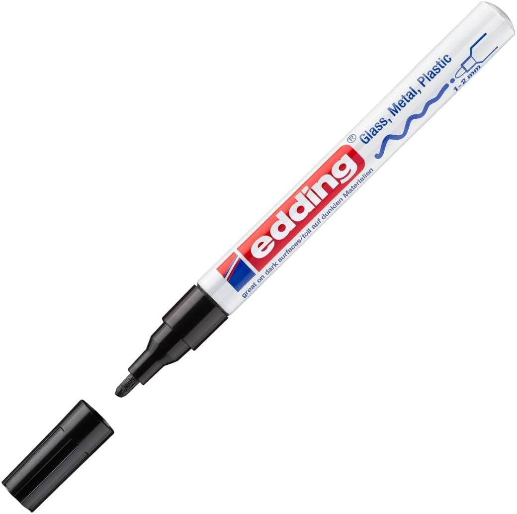 edding 751 Lackmarker schwarz – Glanz, 1-2 mm, Ventilsystem
