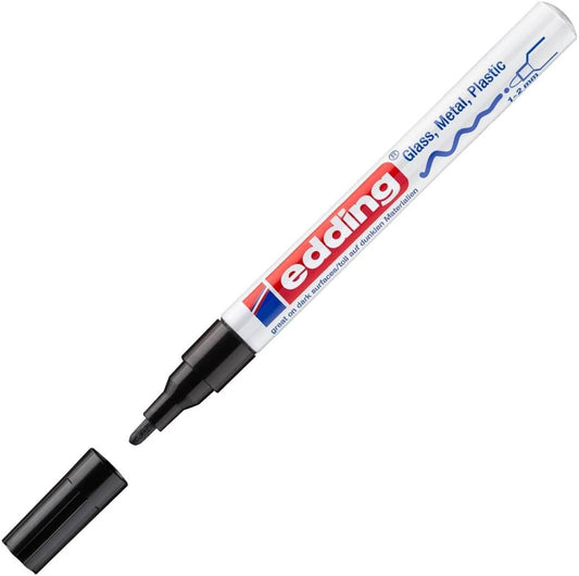edding 751 Lackmarker schwarz – Glanz, 1-2 mm, Ventilsystem