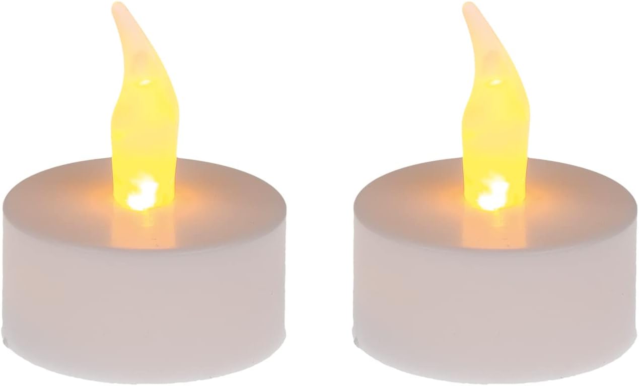 LED Teelichter 2er Set - batteriebetrieben Ø4x4,5cm