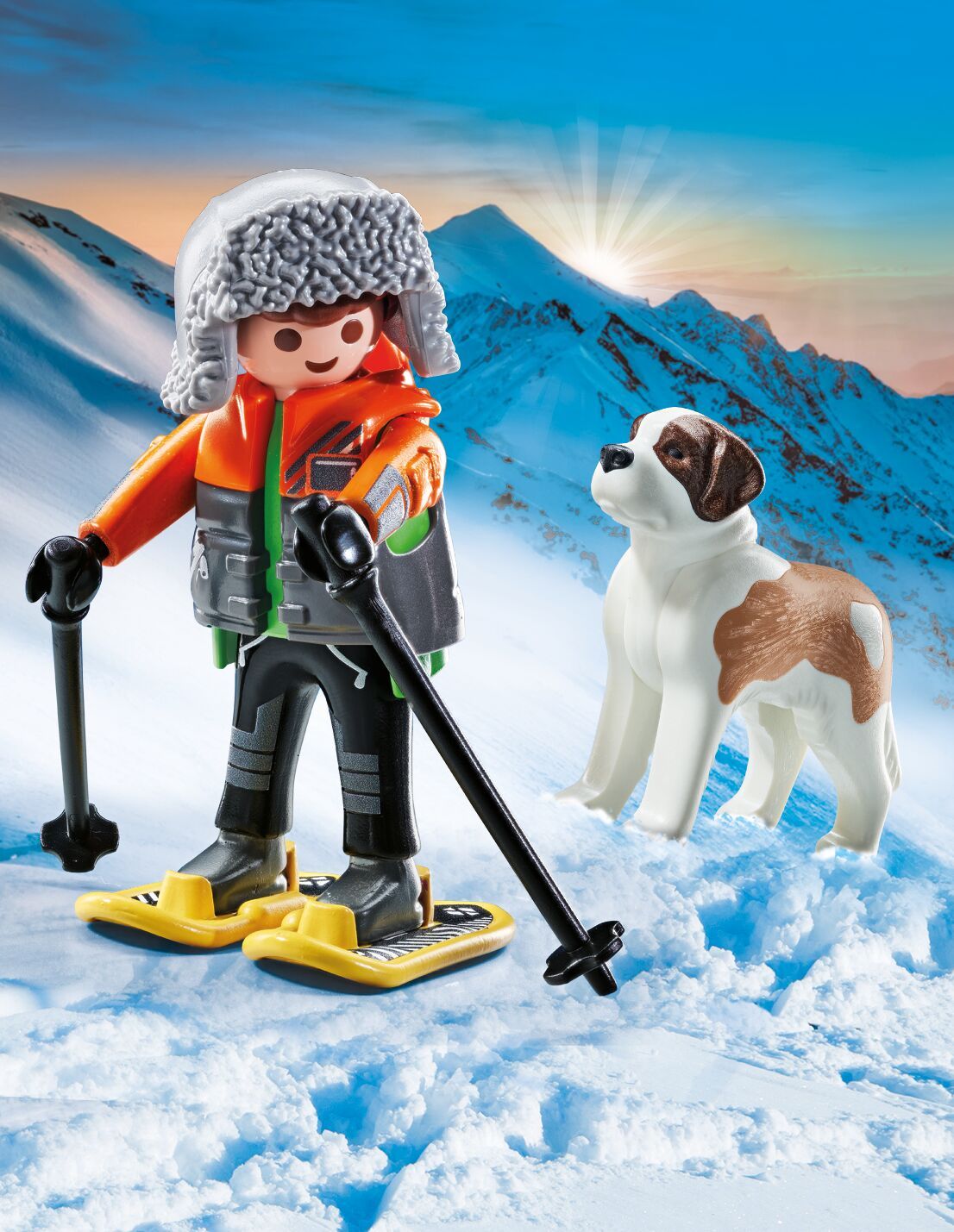 Playmobil Schneeschuhwanderer mit Bernhardiner 71741