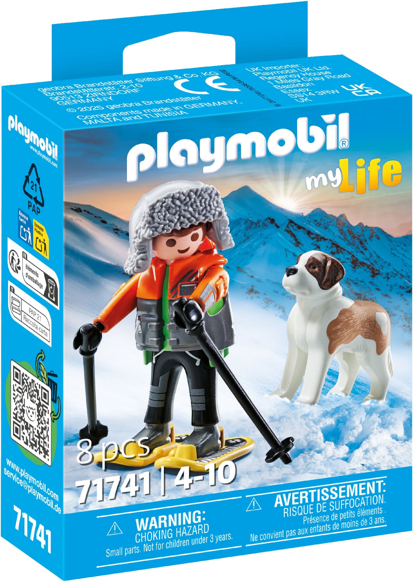 Playmobil Schneeschuhwanderer mit Bernhardiner 71741