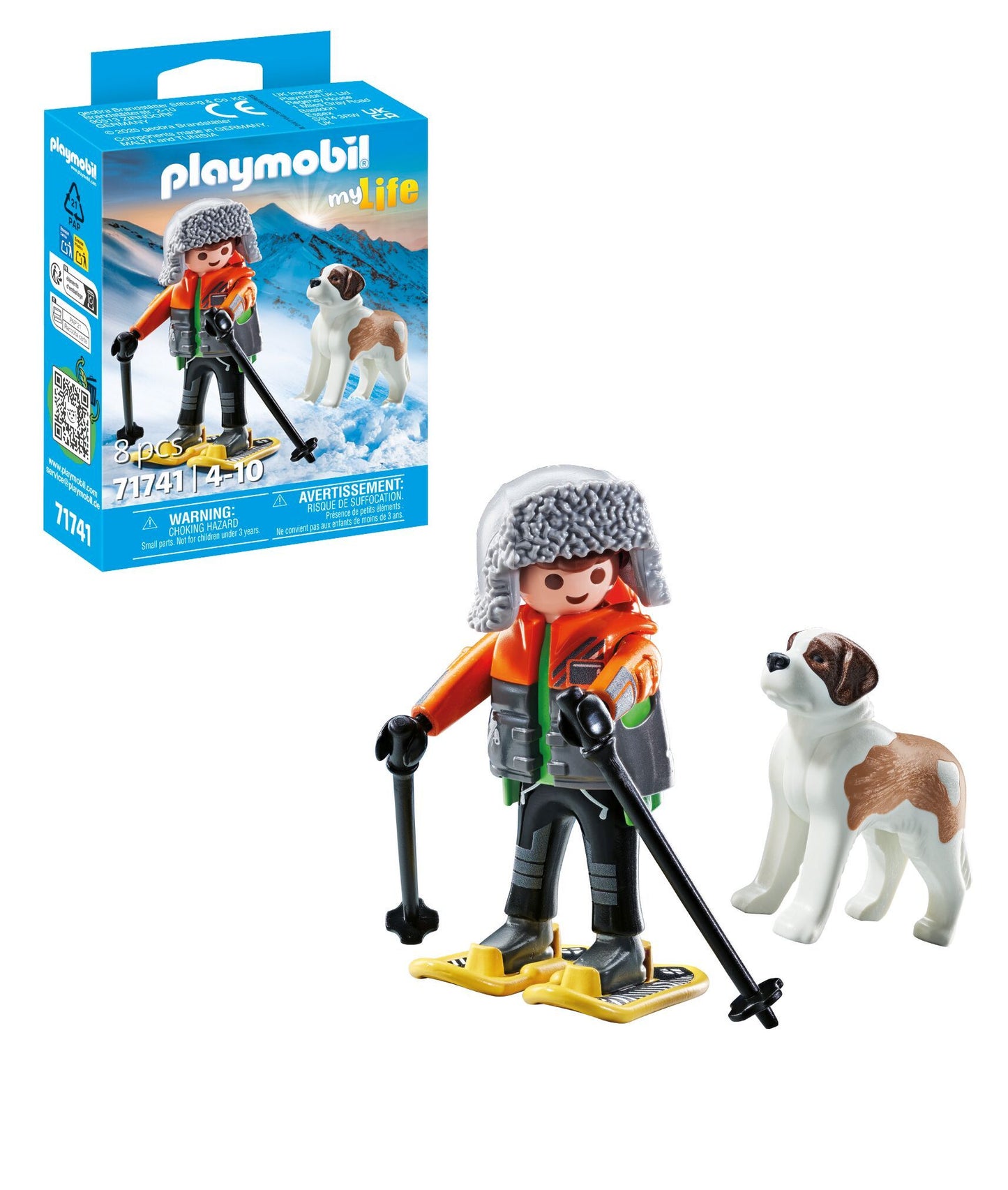 Playmobil Schneeschuhwanderer mit Bernhardiner 71741