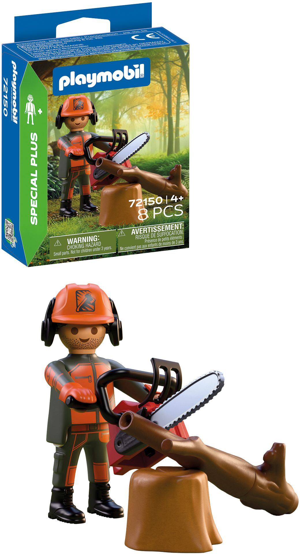 Waldarbeiter mit Kettensäge