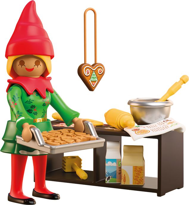 Weihnachtself mit Plätzchen