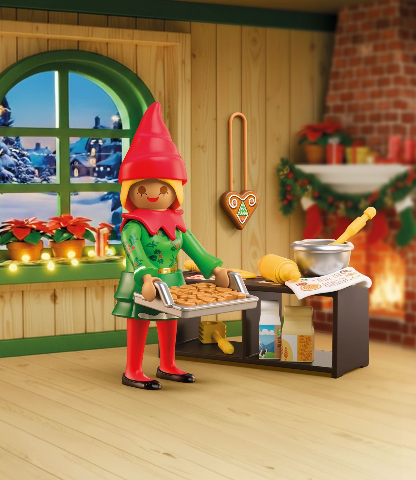 Weihnachtself mit Plätzchen