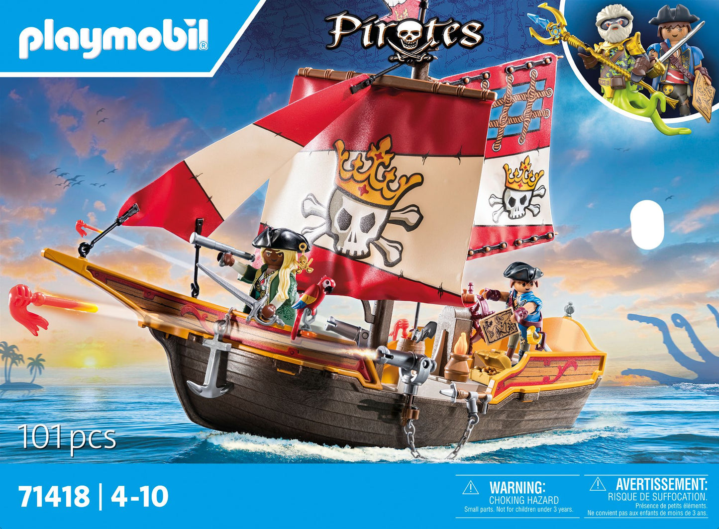 Playmobil Pirates Piratenschiff 71418 – ab 4 Jahren