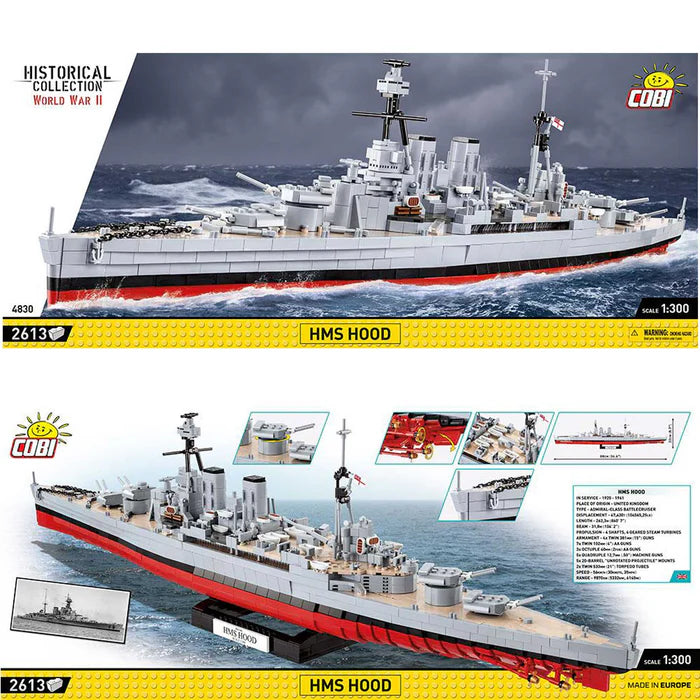 Historical Collection HMS Hood grau/rot 1:300 2613 Teile