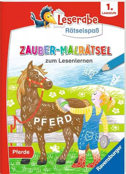 Zauber-Malrätsel zum Lesenlernen: Pferde (1. Lesestufe)