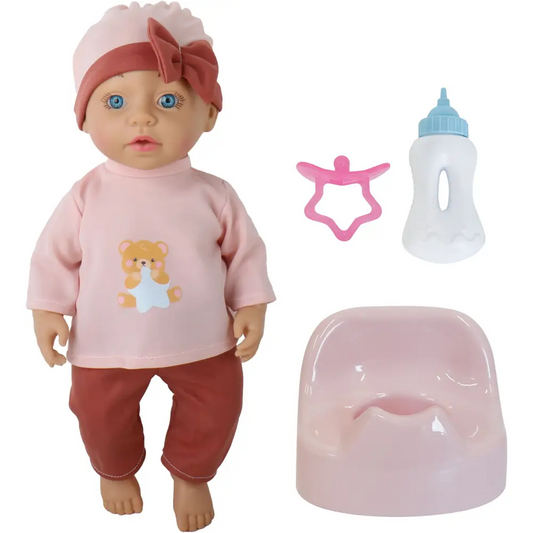 Amia Trink- & Nässpuppe Rosy 40cm mit Zubehör ab 2 Jahren