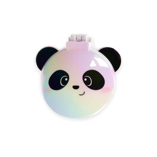 Legami Haarbürste mit Spiegel Panda – faltbar, Ø6,5cm