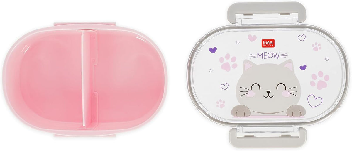 LEGAMI Snack & Go Lunchbox Kitty 500 ml mit Trenner