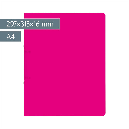 BRUNNEN Ringbuch A4, 2 Ringe, 16 mm, PP-Folie, pink