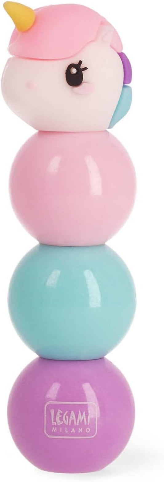 Legami 3-in-1 Textmarker Einhorn Pastell – 1 Stift, zufällig