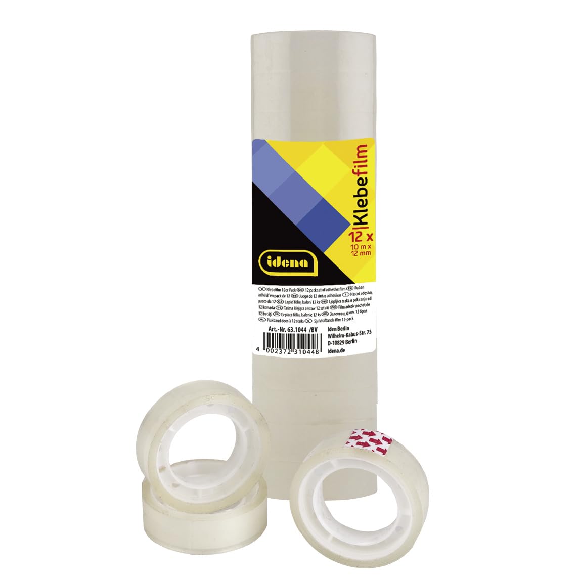 Idena Klebefilm transparent 1,2 cm x 10 m 12 Rollen