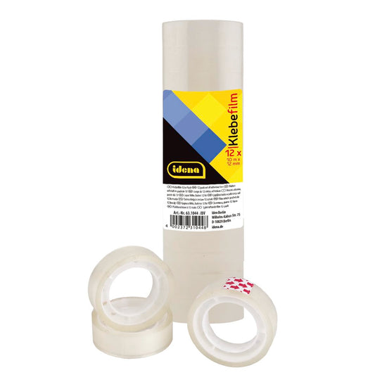 Idena Klebefilm transparent 1,2 cm x 10 m 12 Rollen
