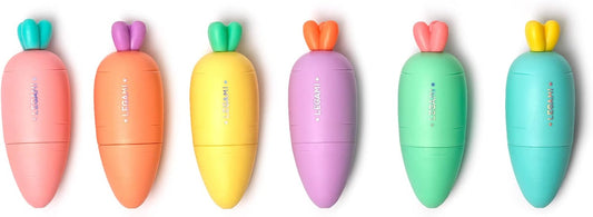 LEGAMI Carrate Team 6 Mini-Textmarker Karotten-Design