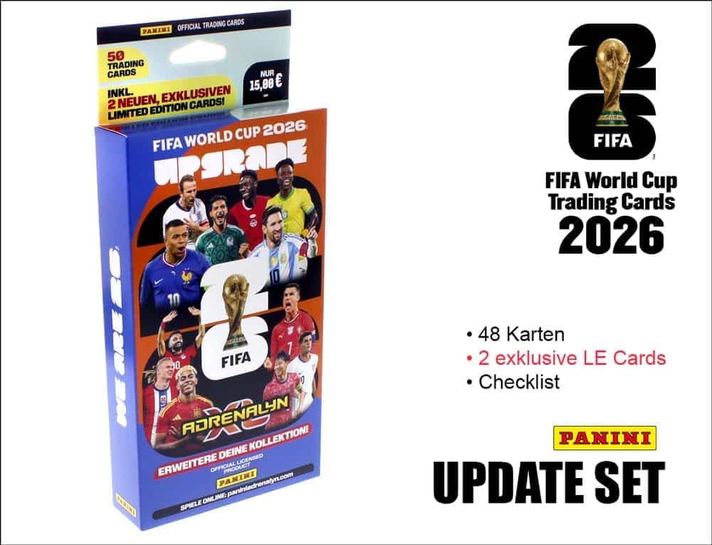 Panini FIFA WM 2026 Adrenalyn XL – Blaster Box mit 50 Trading Cards