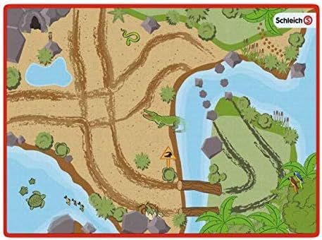 Schleich WILD LIFE Spielteppich CROCO Forschungsstation 133x92cm