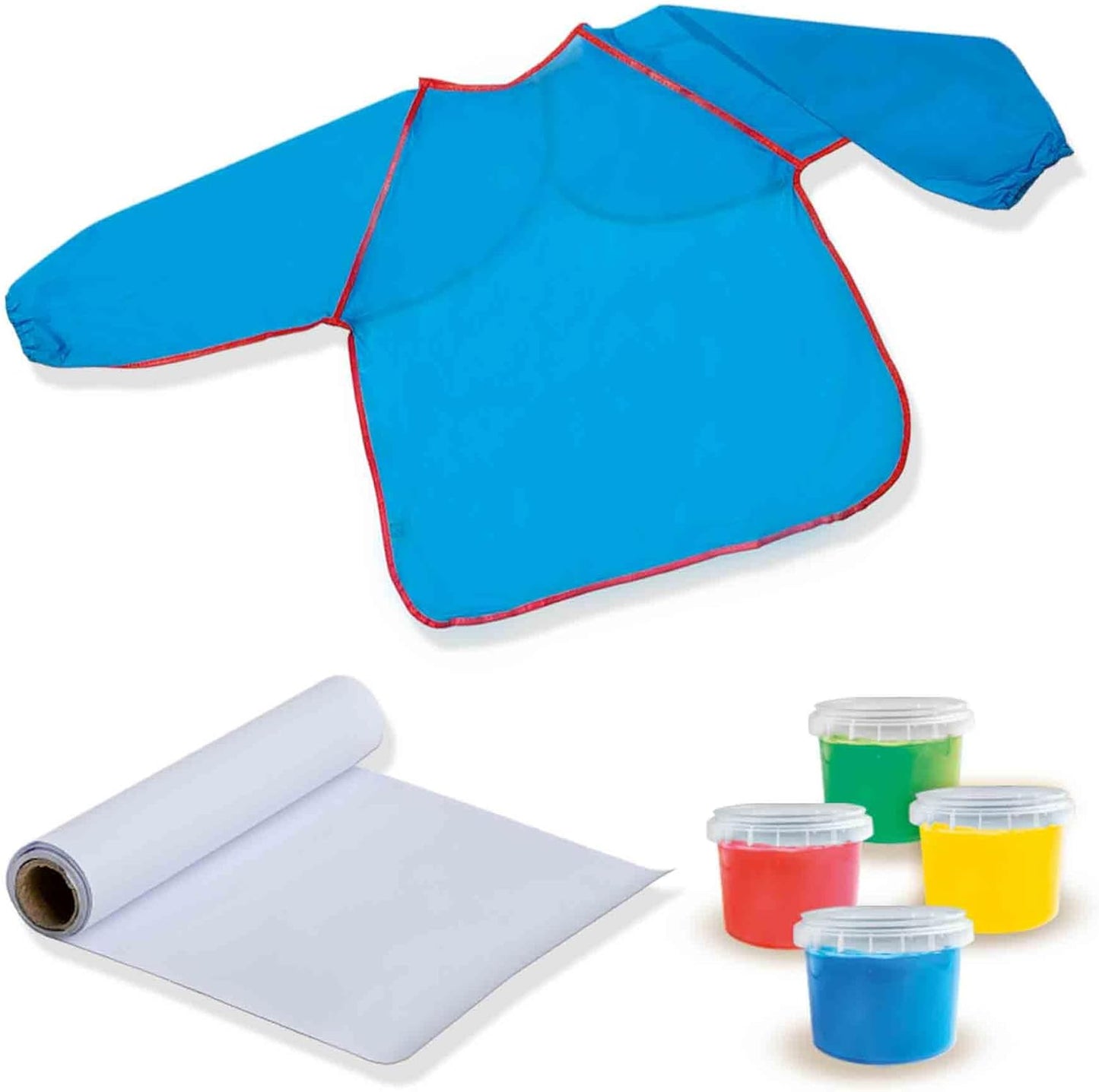 SES Creative Fingerfarbenset - Malspaß für Kinder ab 1 Jahr mit Bastelschürze