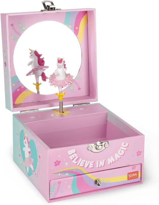 LEGAMI Schmuckkästchen mit Spieluhr – Einhorn