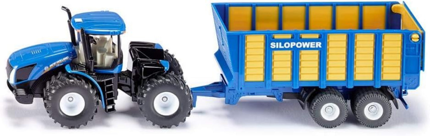 New Holland Traktor mit Silagewagen - SIKU Farmer 1:50