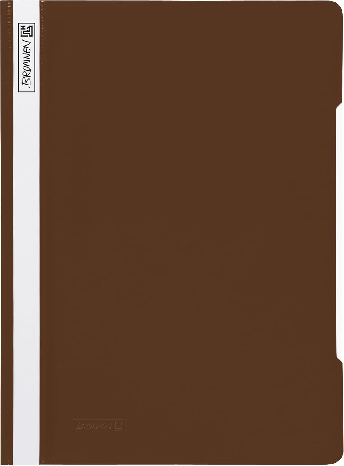 BRUNNEN Schnellhefter A4 - Premium PVC-Folie mit glasklarem Deckblatt (braun)