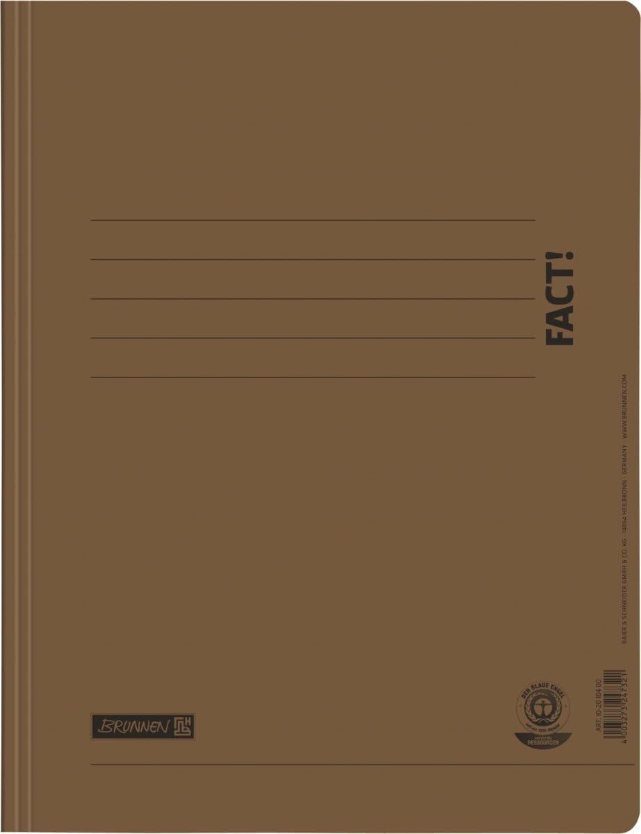FACT! Schnellhefter A4 - Professionelle Ordnung in elegantem Braun