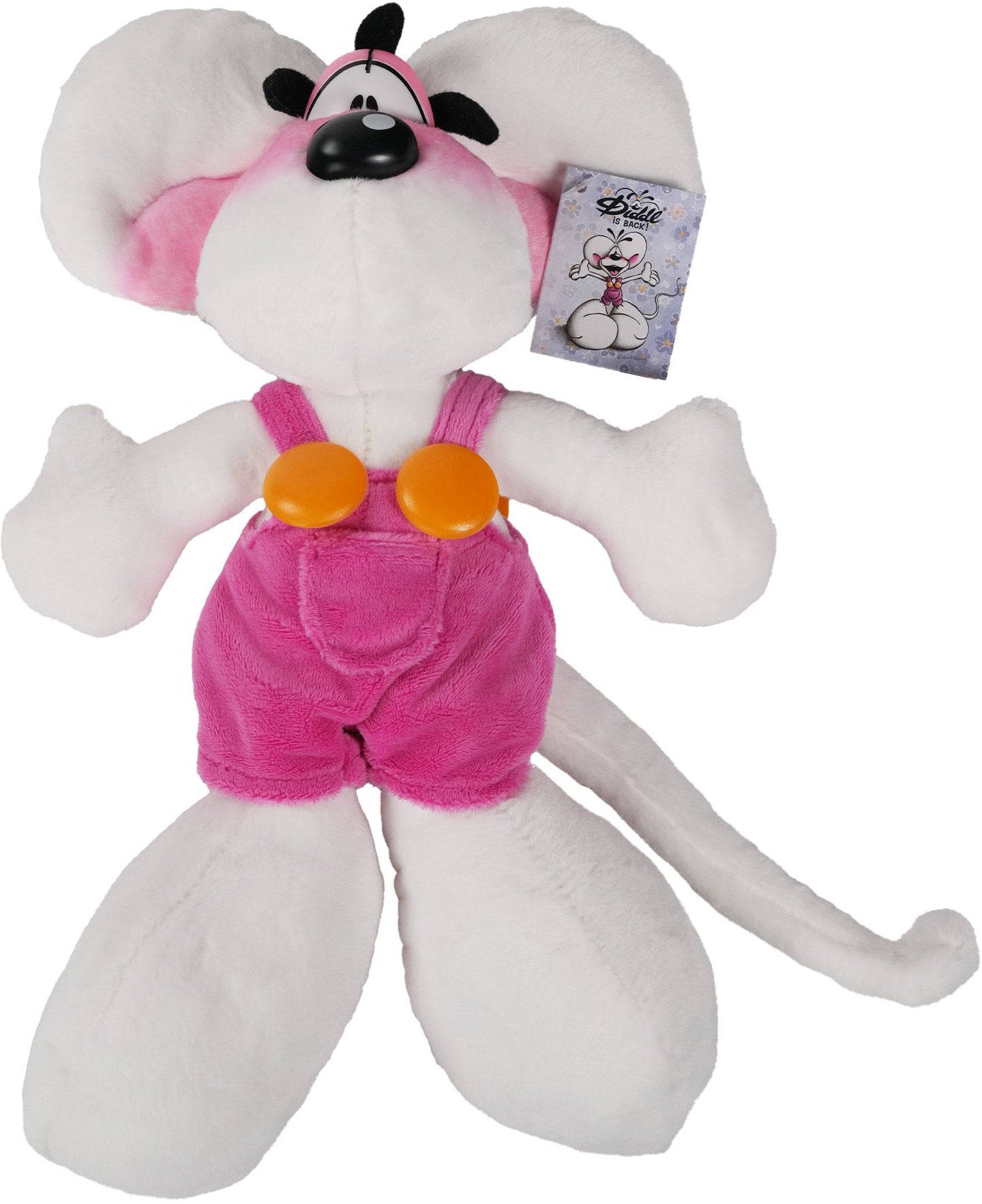 Diddl Plüschtier rosa Latzhose 30 cm – WARIMEX