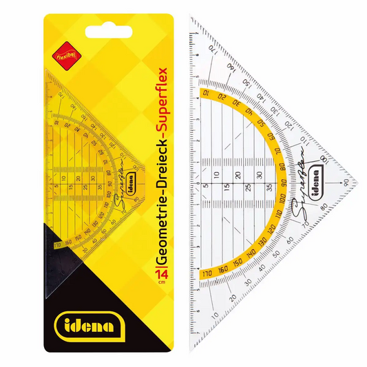 Idena Geometrie-Dreieck Superflex ohne Griff 14cm Blister