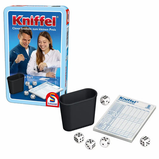 Mitbringspiel Kniffel Metalldose