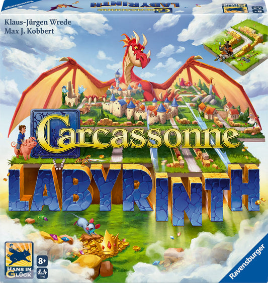 Ravensburger Carcassonne Labyrinth Familien-Brettspiel, Legespiel