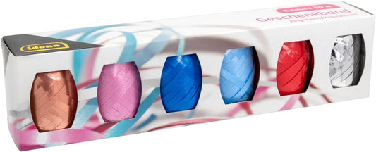 Idena Ringelband Eiknäuel mehrfarbig 5mm×20m 6er Set