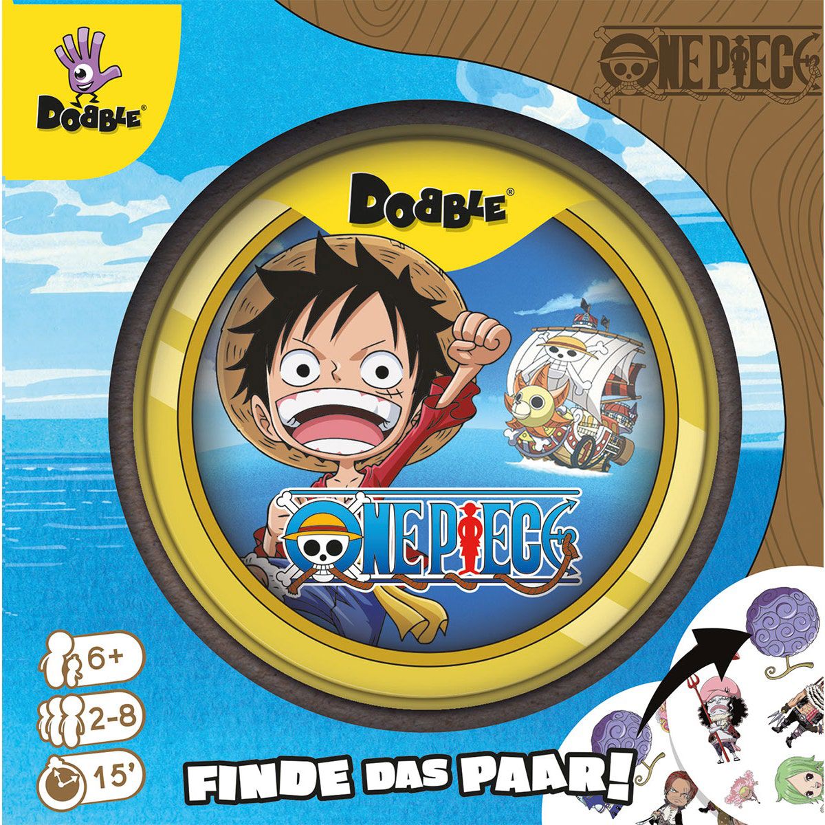 Dobble One Piece – Kartenspiel für 2–8 Spieler ab 6 J.