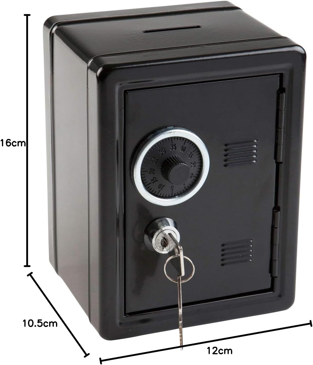 Idena Spartresor Metall schwarz 12x10x16cm mit Zahlenschloss