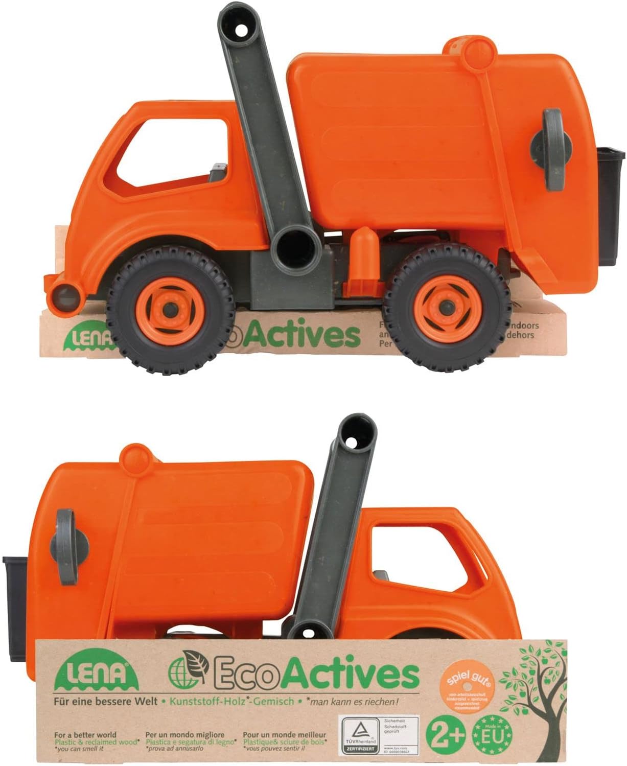 LENA Eco Actives Müllwagen 30cm mit Mülltonne ab 2 Jahre