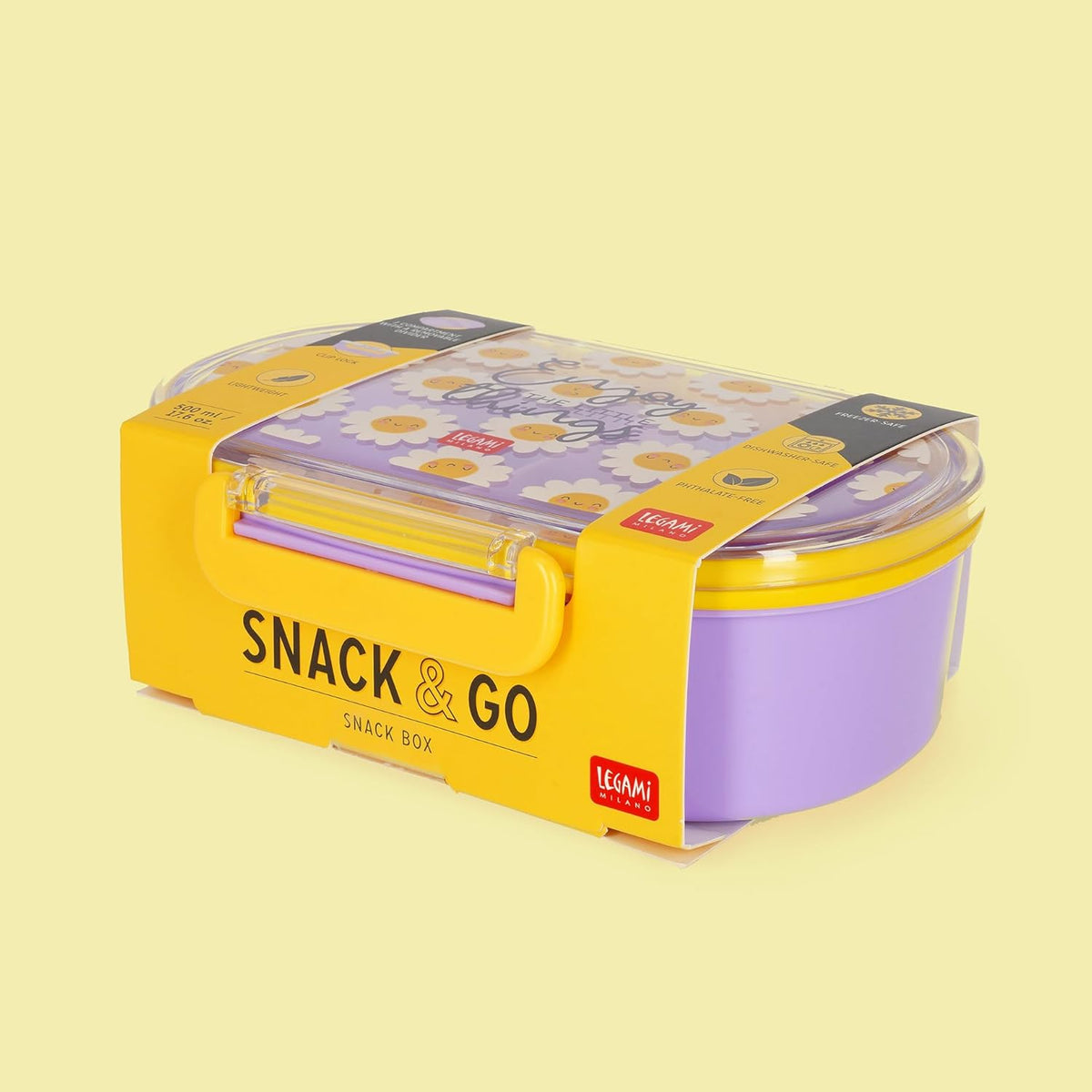 LEGAMI Snack & Go Lunchbox Daisy 500 ml mit Trenner