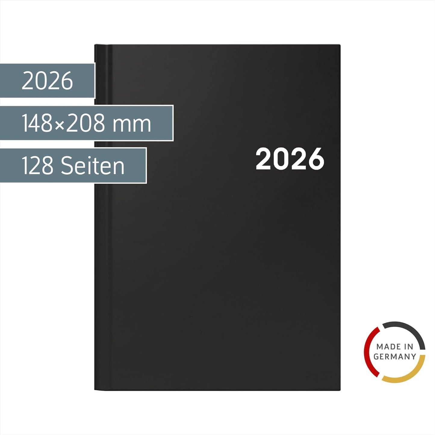 Terminkalender 2026 - Modell 796 - Balacron Einband schwarz